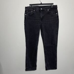 WEEKDAY Jeans Womens 34 Bon Echo Black Denim Sweden Organic Comfort NEW